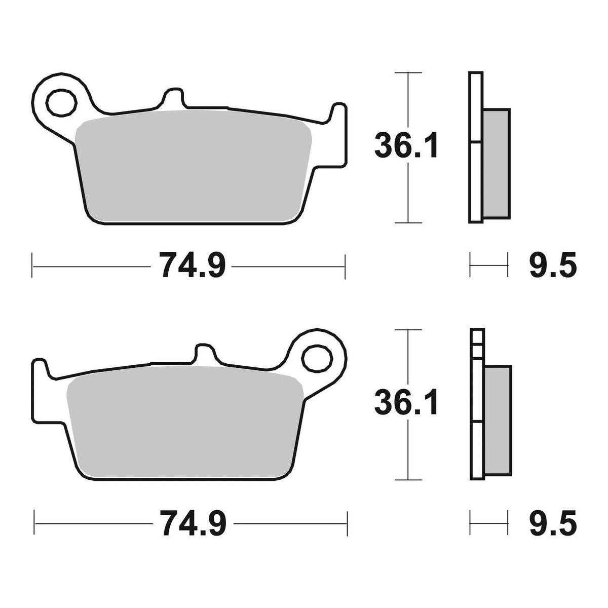 Brembo Upgrade Brake Pad Sinter Rear 07HO26SX