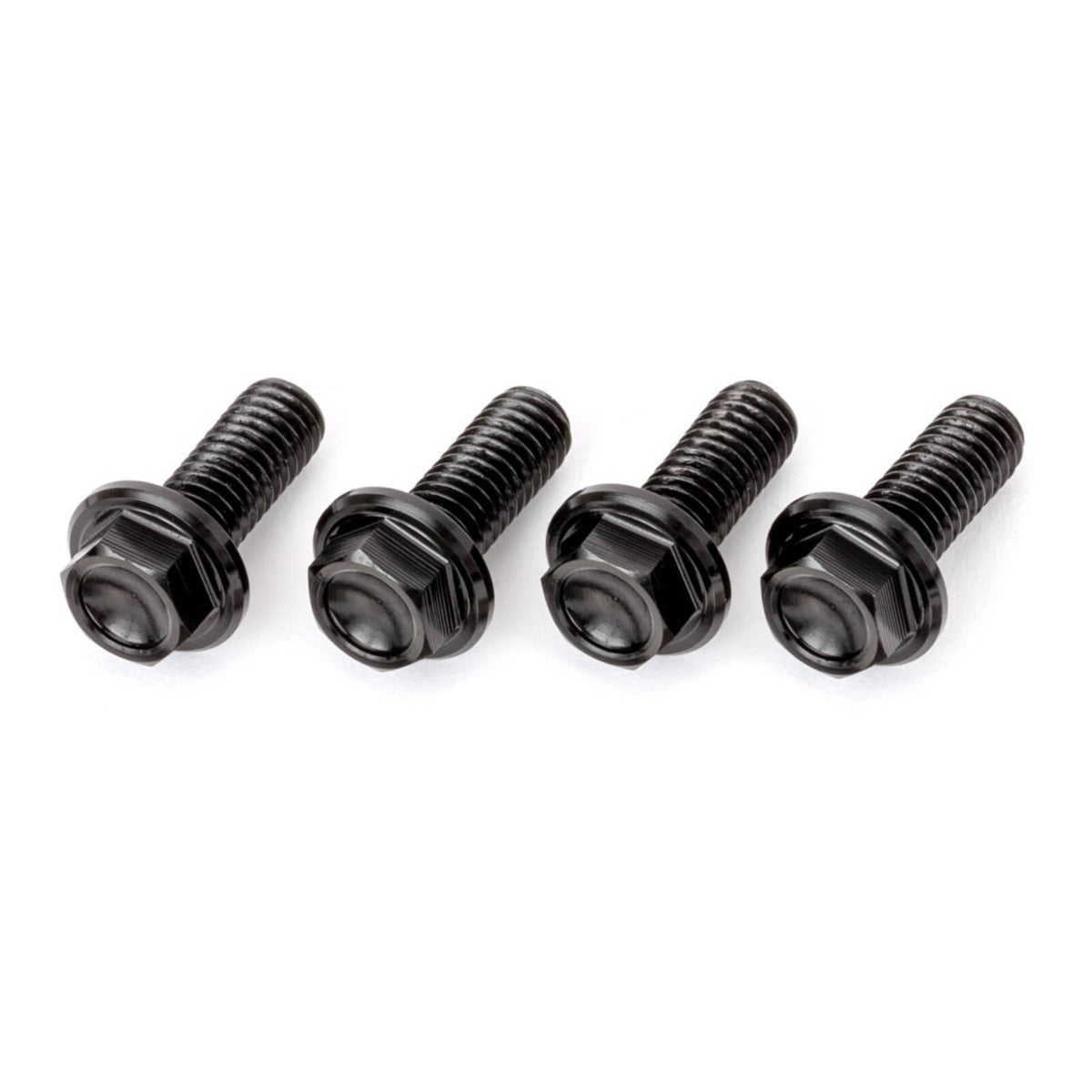 DRC Aluminium M6 Flange Bolts 20mm - Black (4 Pack)