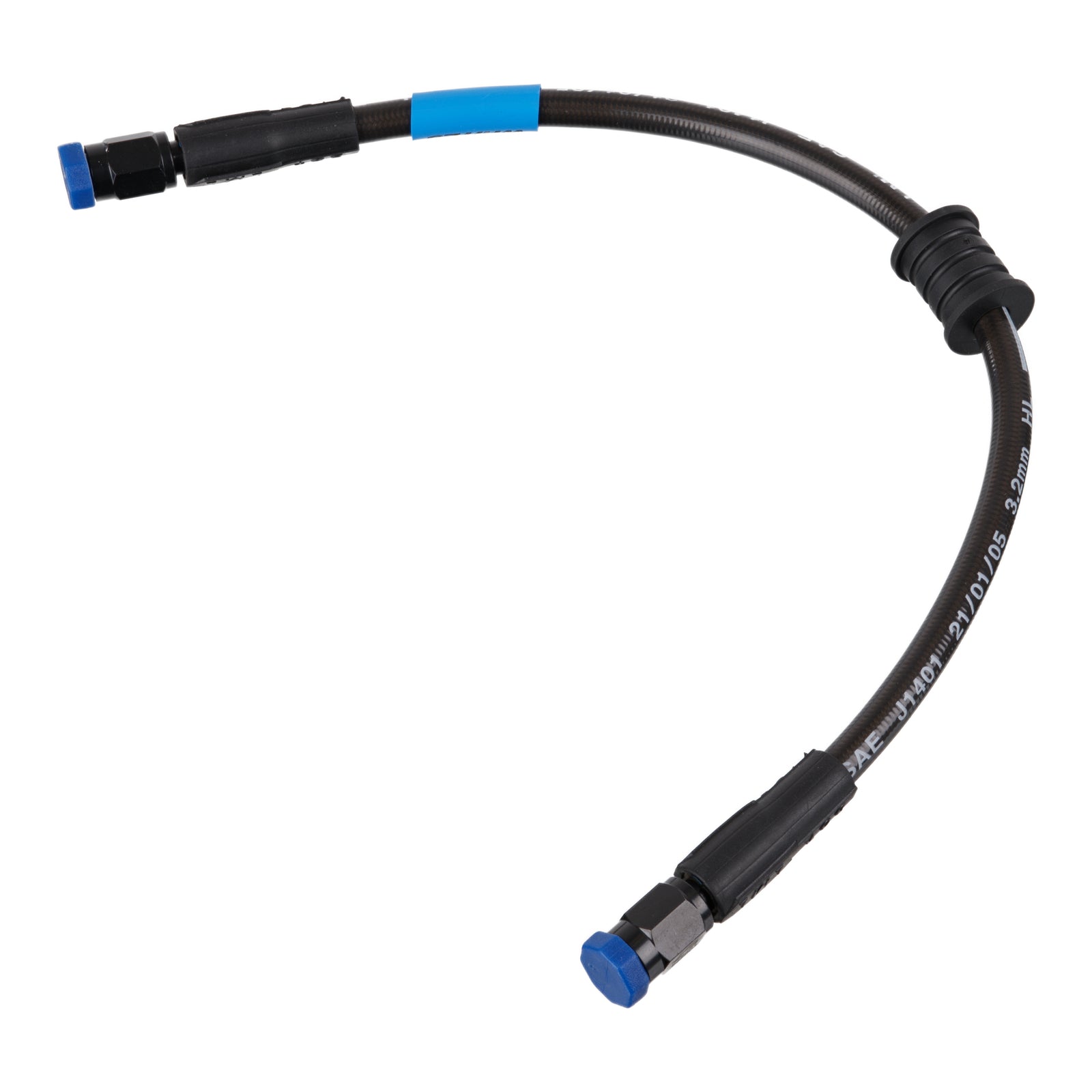 Whites Premade Brake Line - 350mm - (Dark Smoke)