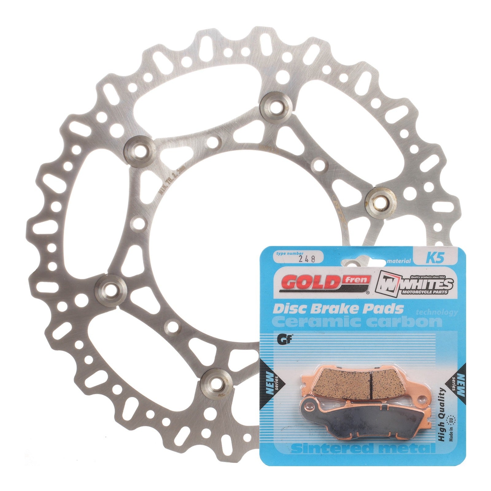 Brake Disc & Pad Front Kit - Yamaha YZ250F '16-'20 - Wave