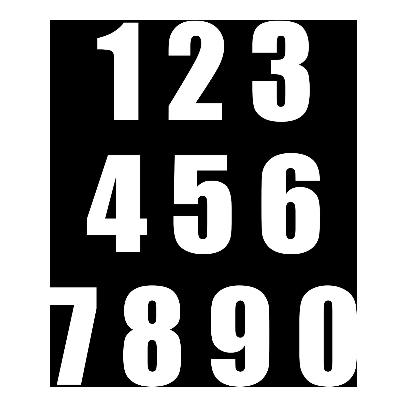 Whites Race Number - White #6 (10 Pack)