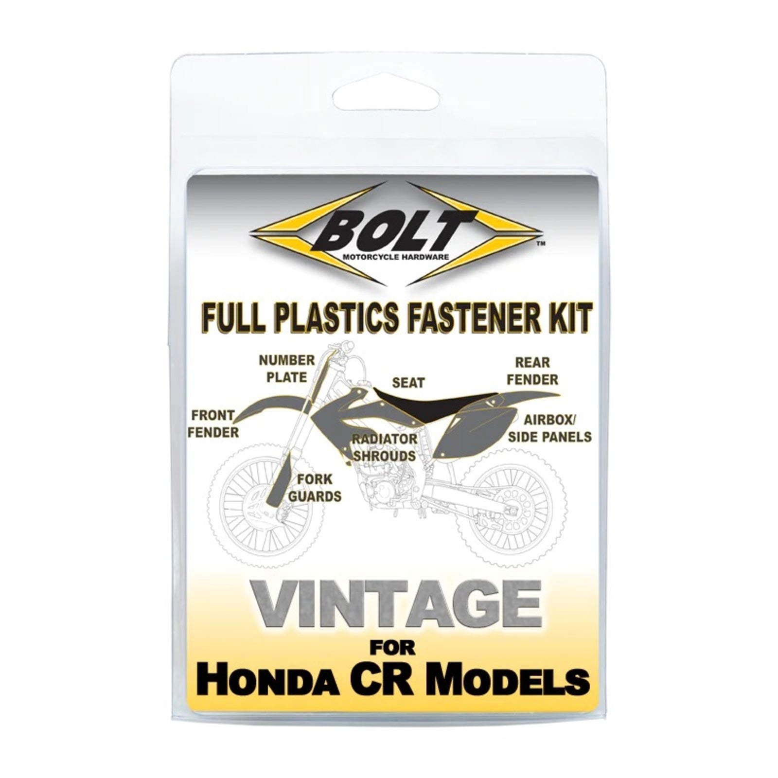 Bolt Body Work Fastener Kit Honda CR125 '85-'90 / CR250/500 '85-'89