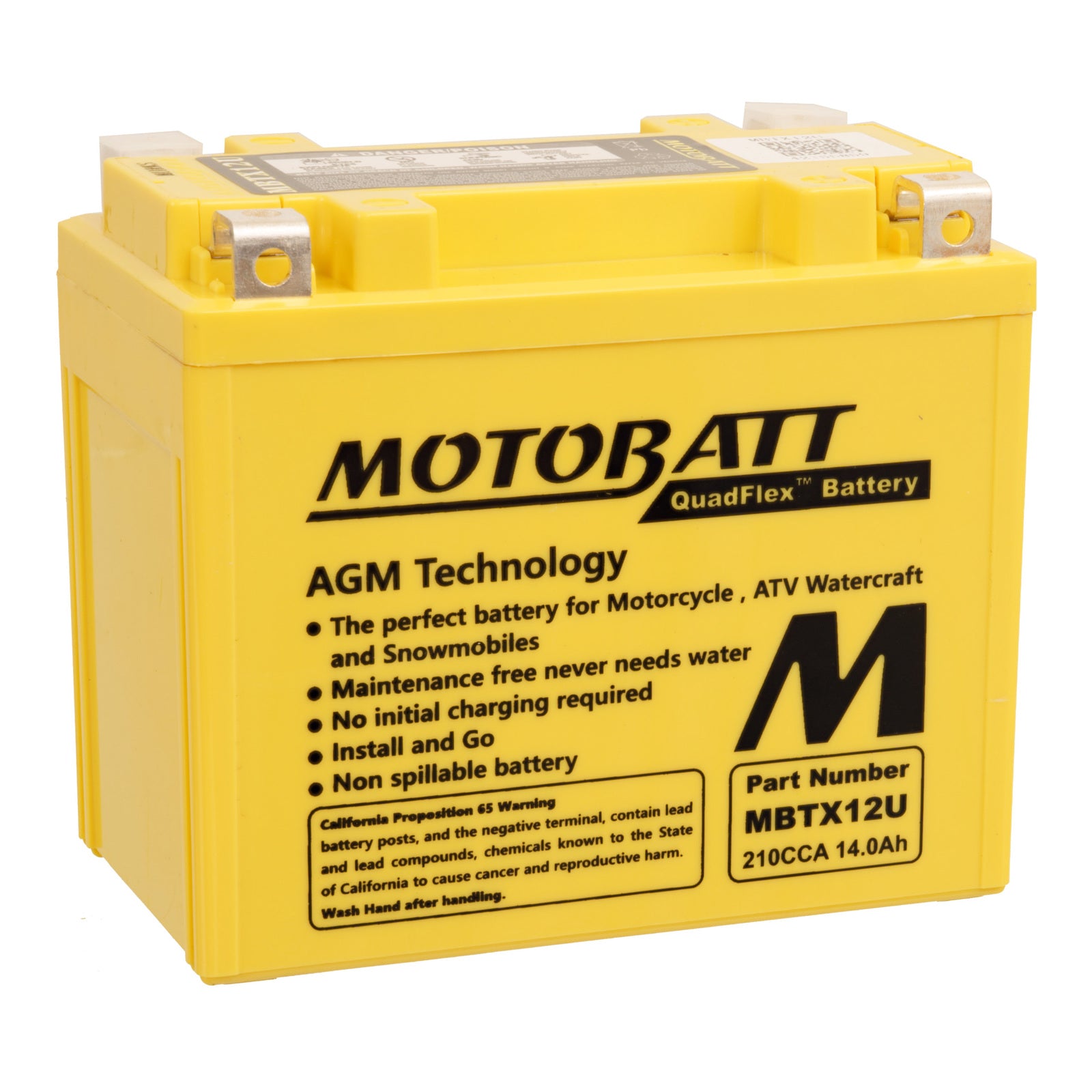 Motobatt Battery Quadflex AGM MBTX12U