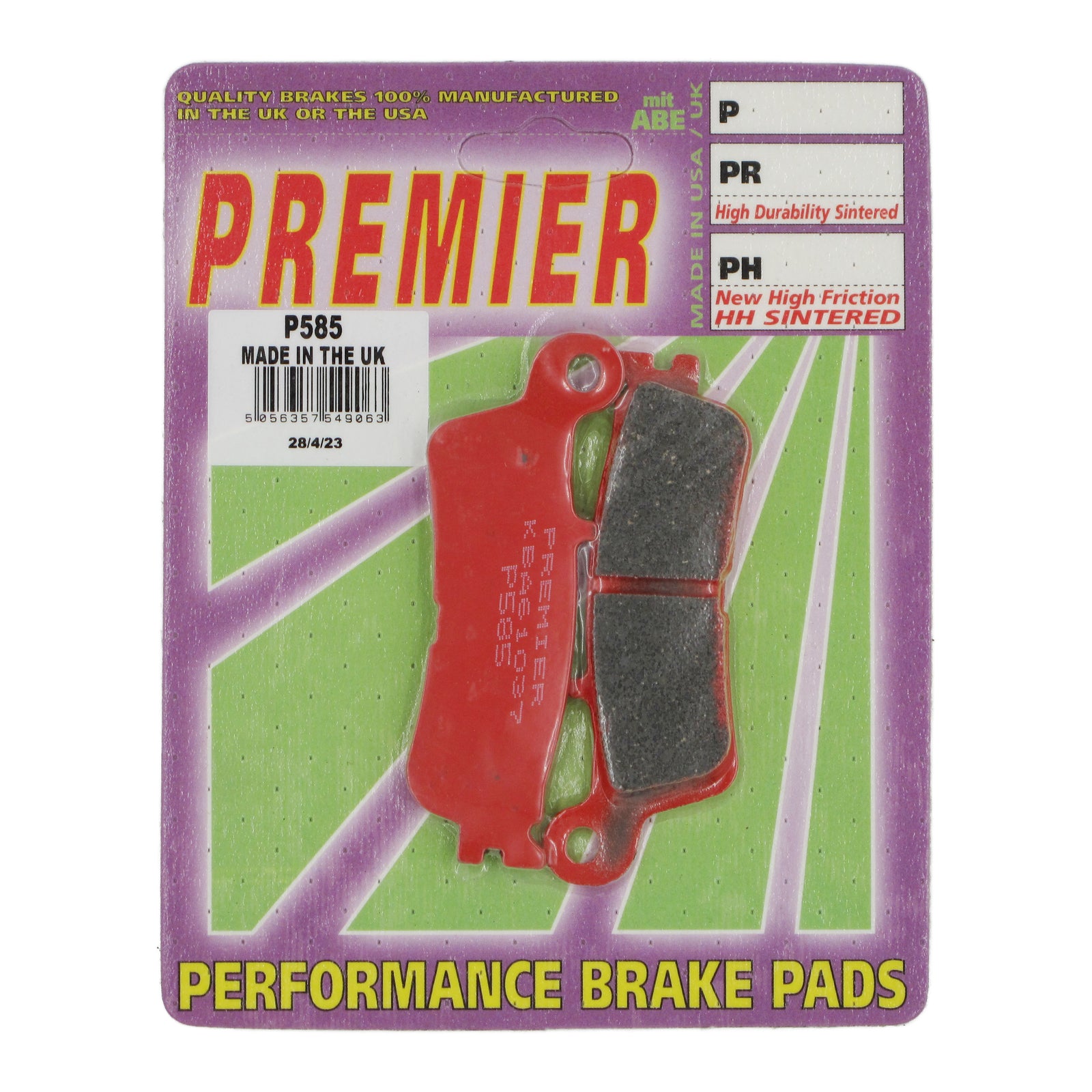 Premier Brake Pads - P Organic Standard